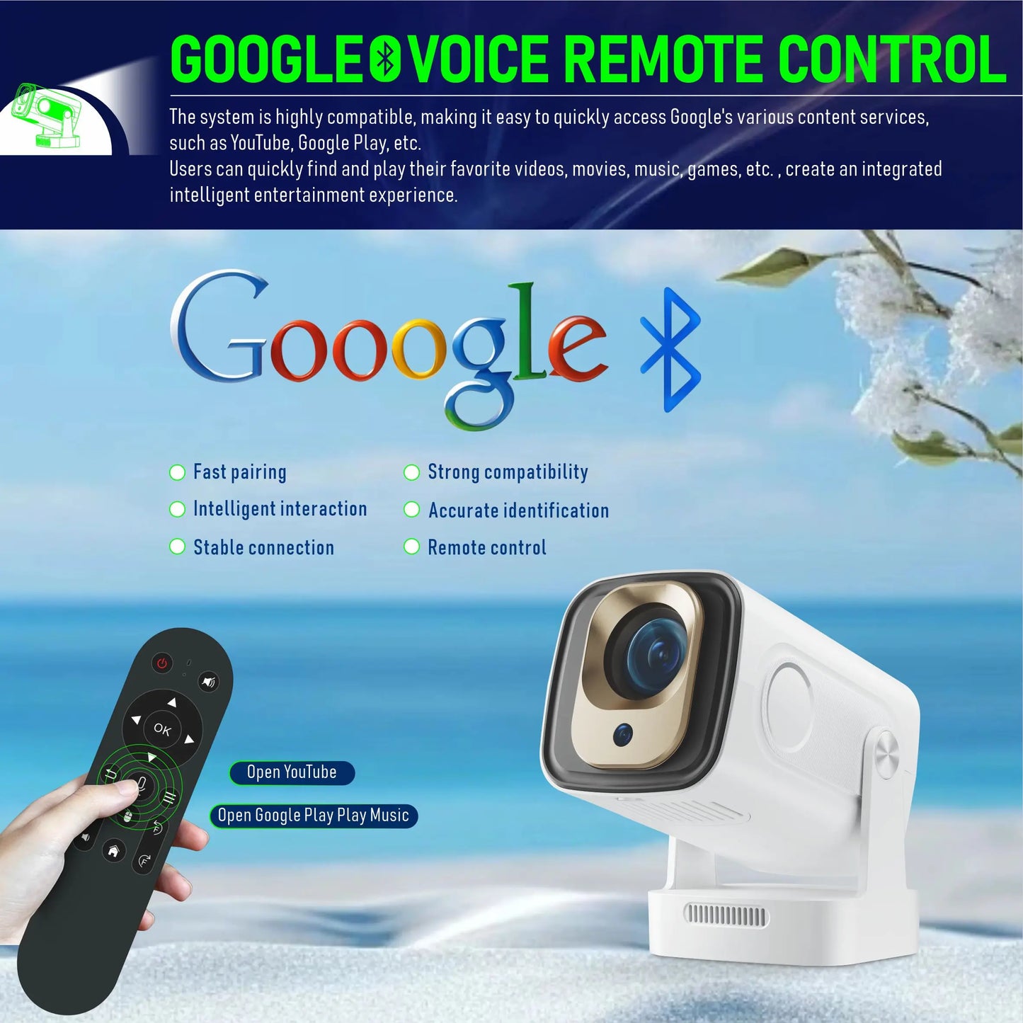 Smart Projector Auto Focus 1080p HY260PRO