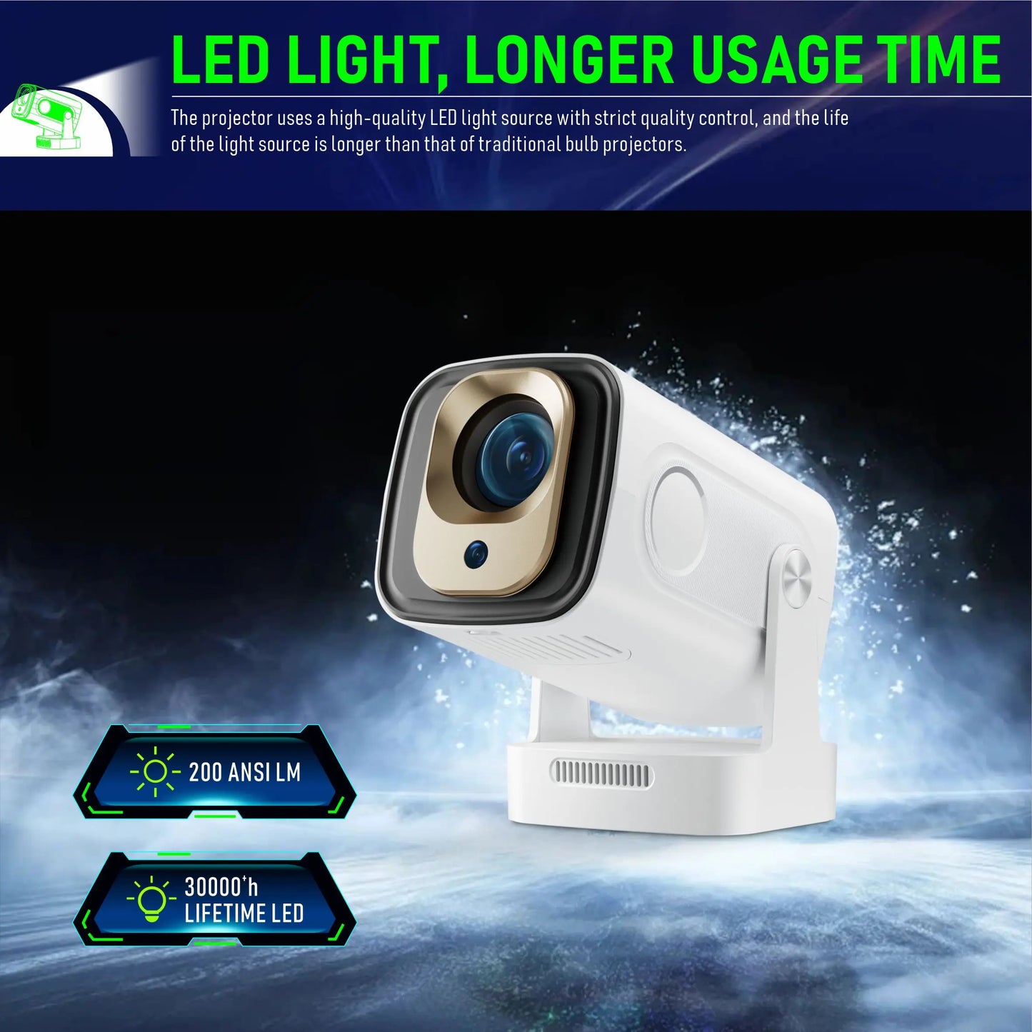 Smart Projector Auto Focus 1080p HY260PRO