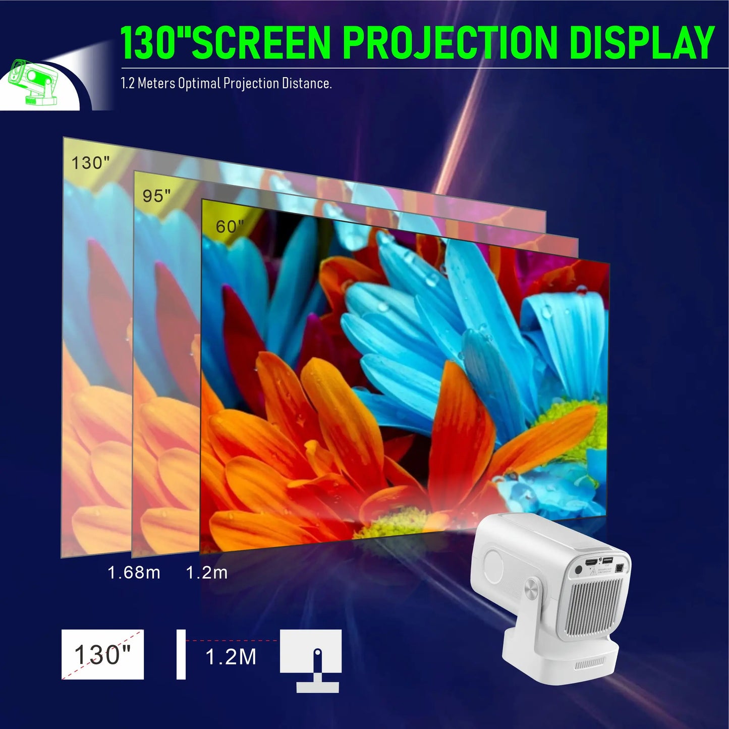 Smart Projector Auto Focus 1080p HY260PRO
